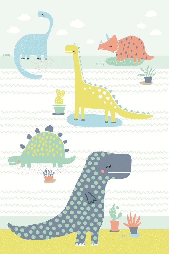 Non-woven wall mural Dinosaurs 364109, 186 x 280 cm, Wallpower Junior, Eijffinger