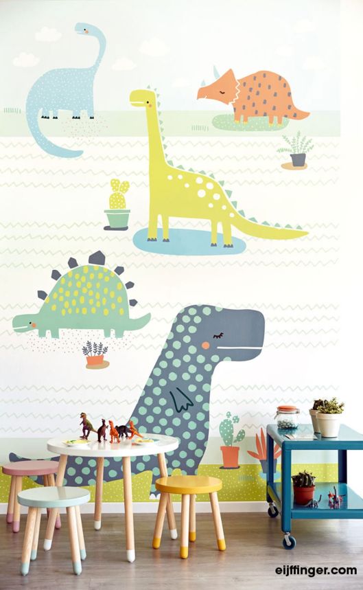 Non-woven wall mural Dinosaurs 364109, 186 x 280 cm, Wallpower Junior, Eijffinger