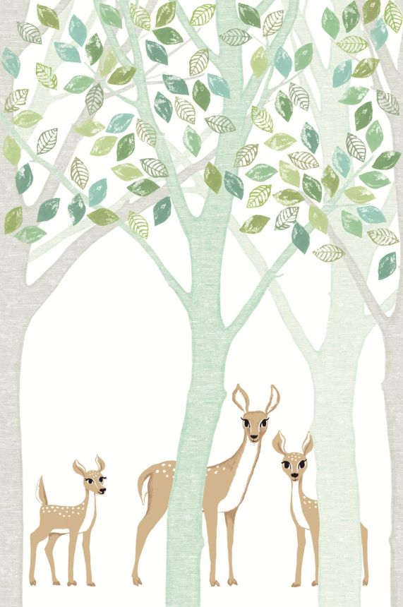 Wall mural Deer in the forest 364130, 186 x 280 cm, Wallpower Junior, Eijffinger + lepidlo zdarma