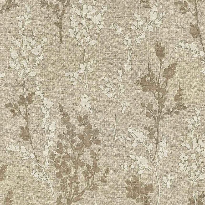 Luxury non-woven wallpaper Leaves, Twigs, vinyl surface, M23020, Architexture Murella, Zambaiti Parati