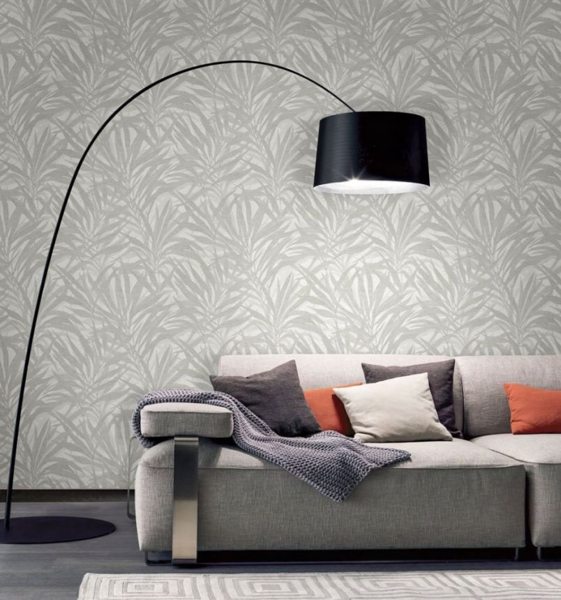 Luxury non-woven wallpaper Leaves, vinyl surface, M23001, Architexture Murella, Zambaiti Parati