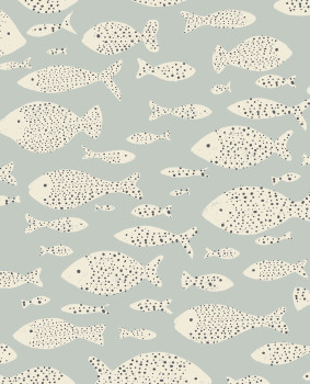 Light blue wallpaper with fishes 323004, Explore, Eijffinger