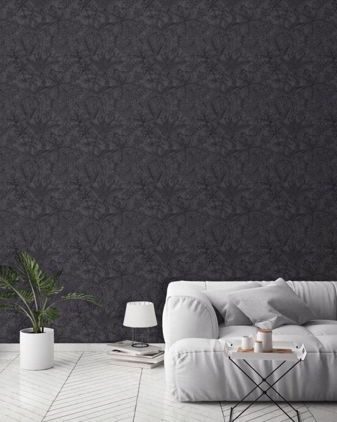 Luxury non-woven wallpaper Leaves EE22546, Allover Leaf, Essentials, Decoprint