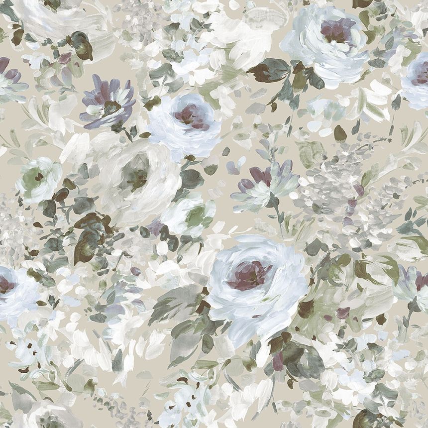 Luxury non-woven wallpaper EE22549, Pastel Floral, Essentials, Decoprint