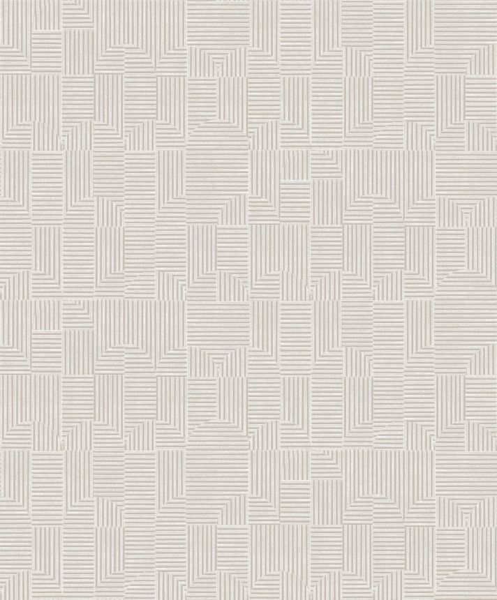 Gray-beige geometric pattern wallpaper,  ILA401, Aquila, Khroma by Masureel