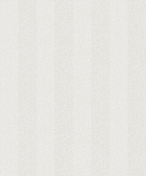 White wallpaper, imitation tweed striped fabric, ILA602, Aquila, Khroma by Masureel