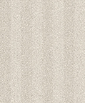 Grey-beige wallpaper, imitation tweed striped fabric, ILA604, Aquila, Khroma by Masureel