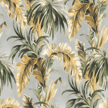 Luxury non-woven wallpaper Tropical Leaves EE22532, Essentials, Decoprint