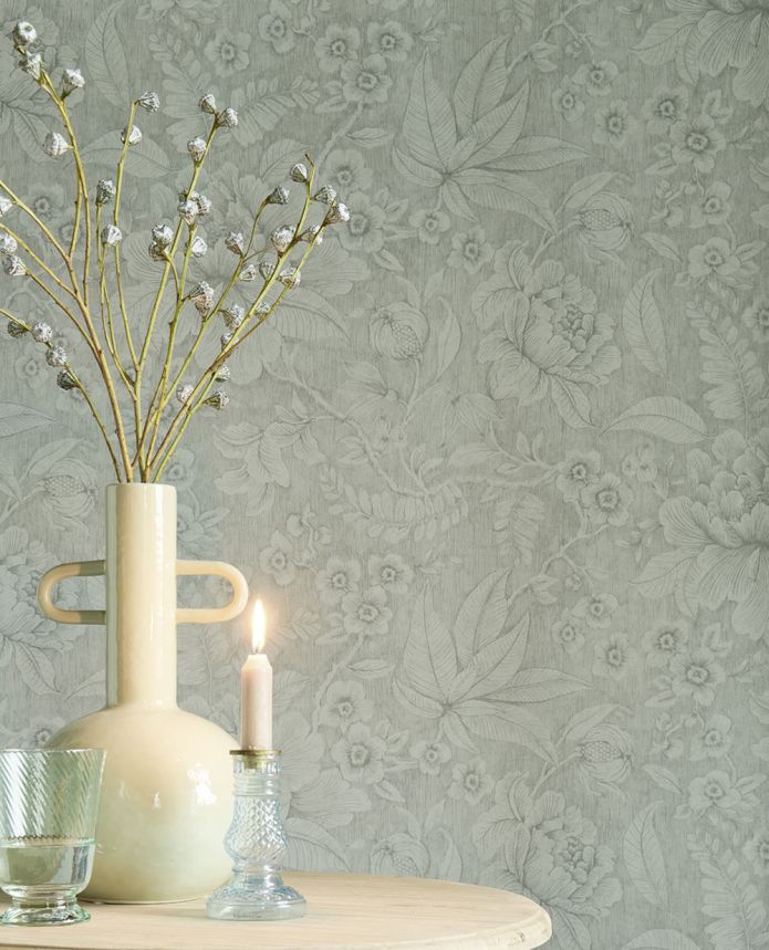 Green floral wallpaper, 333101 Pip Studio 6, Eijffinger