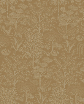 Ocher-gold wallpaper with trees, 333112 Pip Studio 6, Eijffinger