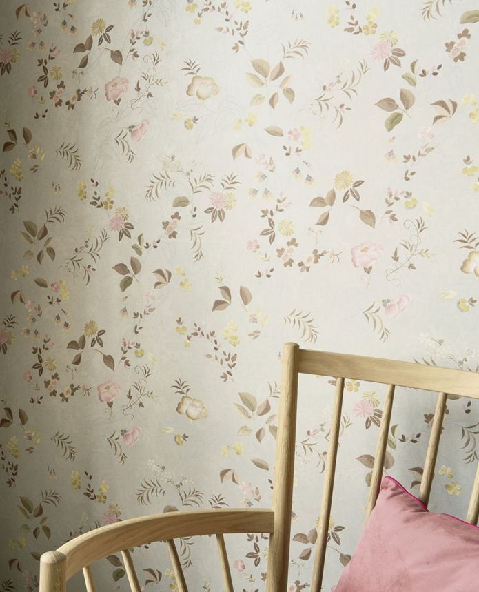 Beige floral wallpaper, 333130 Pip Studio 6, Eijffinger