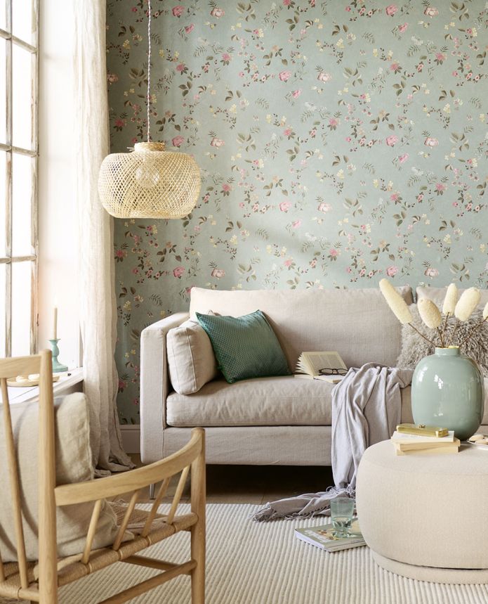 Green floral wallpaper, 333131, Pip Studio 6, Eijffinger