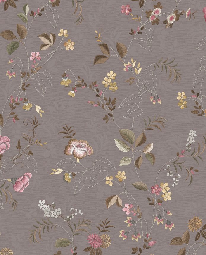 Purple floral wallpaper, 333134 Pip Studio 6, Eijffinger