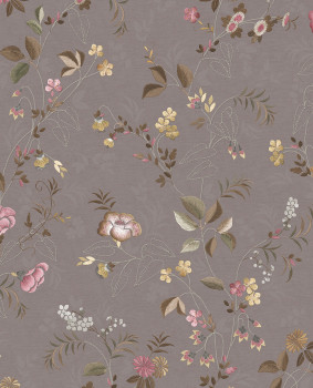 Purple floral wallpaper, 333134 Pip Studio 6, Eijffinger