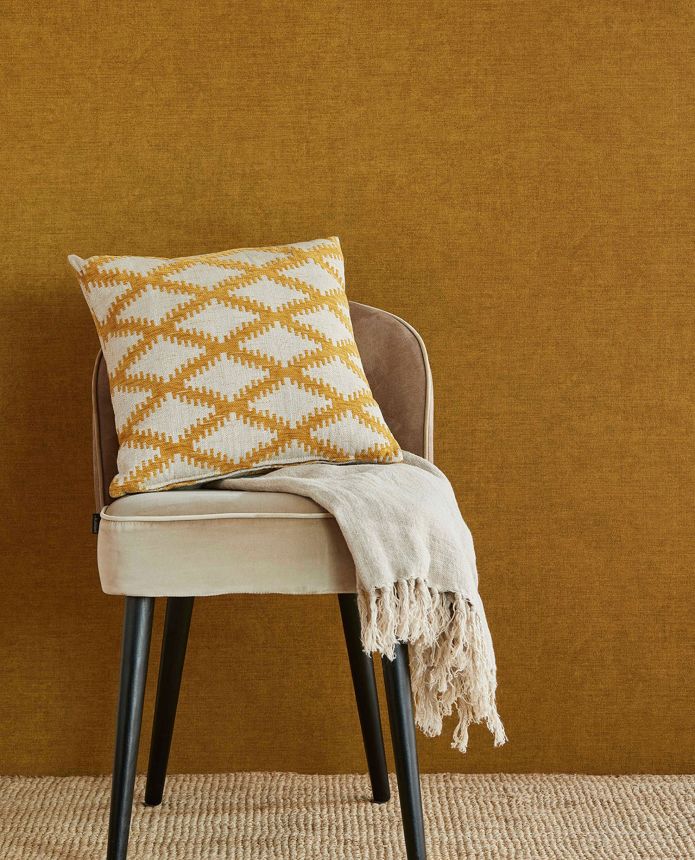 Ochre non-woven wallpaper, fabric imitation, 333243, Unify, Eijffinger