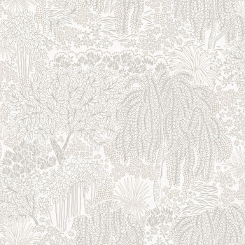 Metallic wallpaper, trees, leaves, AL26260, Allure, Decoprint