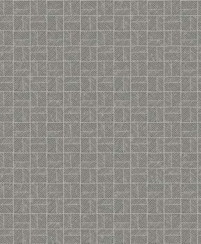 Gray geometric pattern wallpaper, BA26082, Brazil, Decoprint