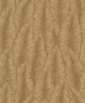 Brown wallpaper with leaves, CU3205, Cumaru, Grandeco