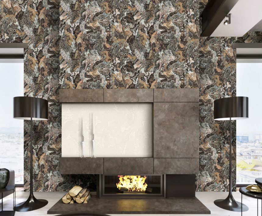 Luxury geometric marbled wallpaper, M69915, Splendor, Zambaiti Parati