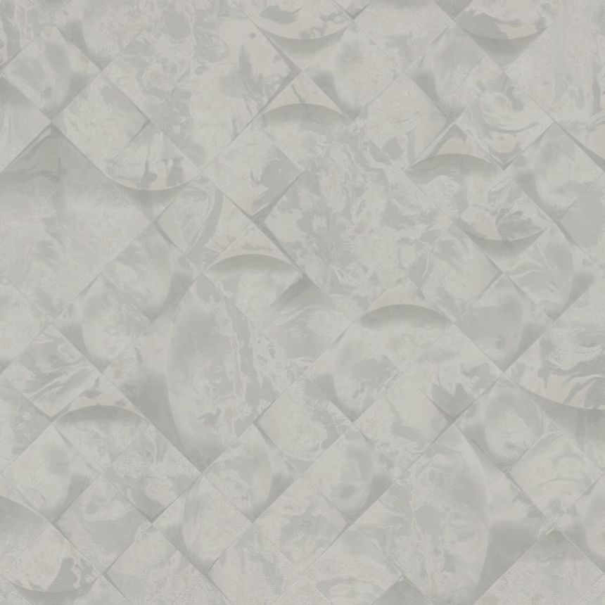 Gray geometric marbled wallpaper, M69935, Splendor, Zambaiti Parati