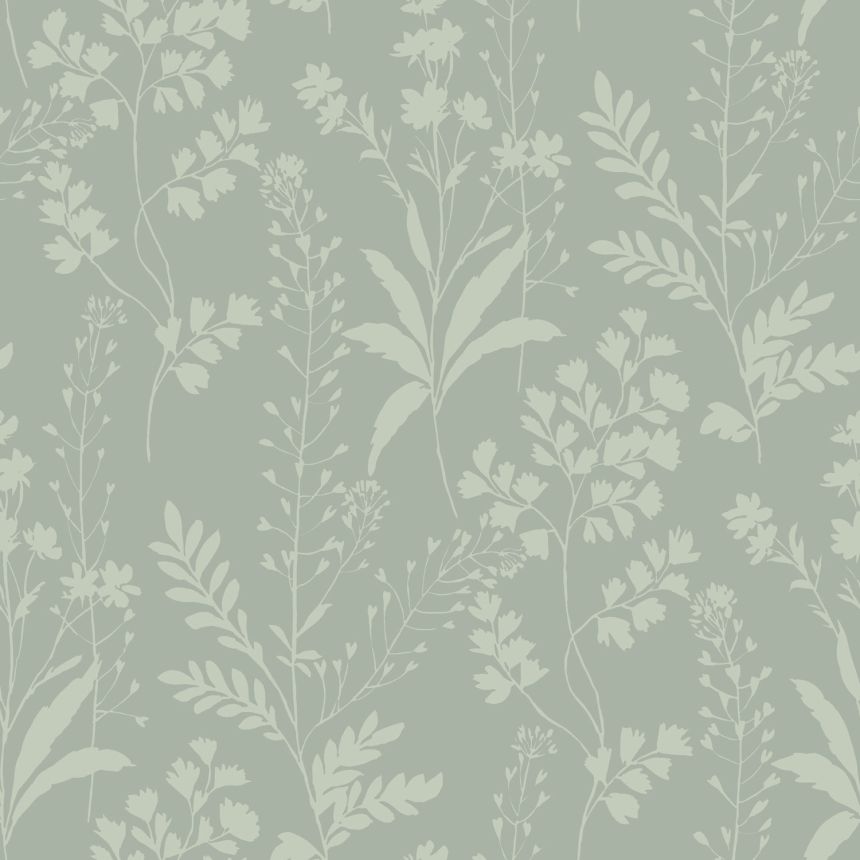 Green wallpaper, leaves, M52814, Botanique, Ugepa