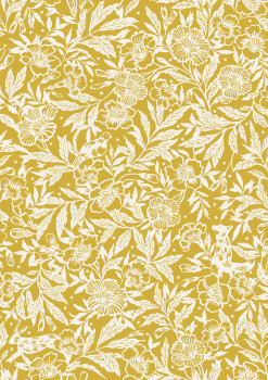 Ocher floral wallpaper, 118542, Joules, Graham&Brown