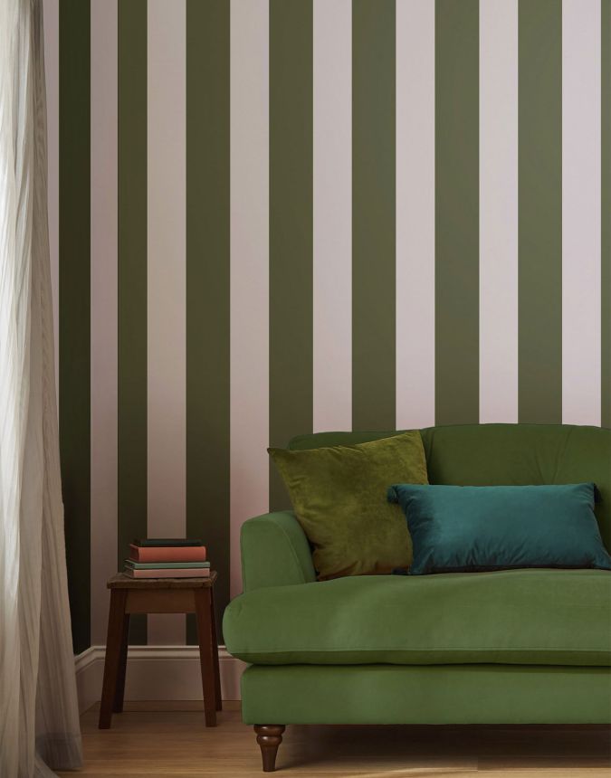 Green striped wallpaper, 118548, Joules, Graham&Brown