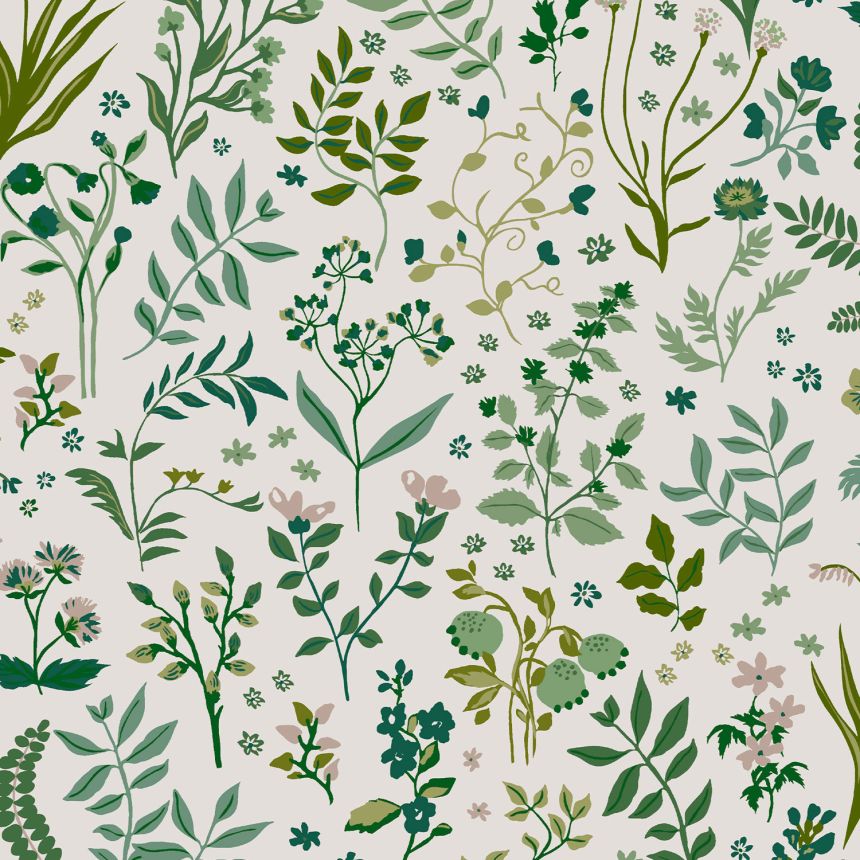 Wallpaper flowers, leaves, 120873, Joules, Graham&Brown