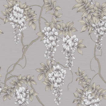 Gray floral wallpaper, 120137, Zen, Superfresco Easy