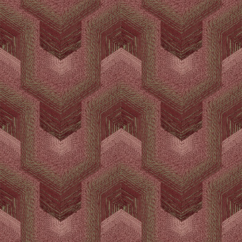 Wine red geometric wallpaper, TP422915, Exclusive Threads, Design ID