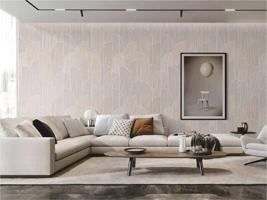 Beige geometric wallpaper, TP422932, Exclusive Threads, Design ID