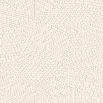 Cream geometric 3D wallpaper, TP422952, Exclusive Threads, Design ID