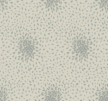 Beige-silver wallpaper with leaves, MD7105, Modern Metals, York