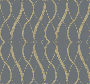 Grey-gold geometric wallpaper, MD7176, Modern Metals, York