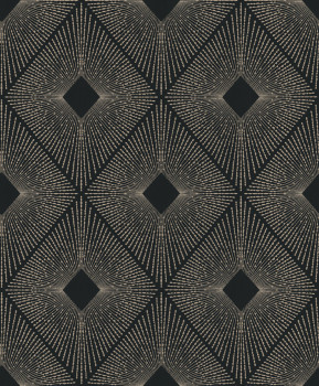 Black-gold geometric wallpaper, NW3593, Modern Metals, York