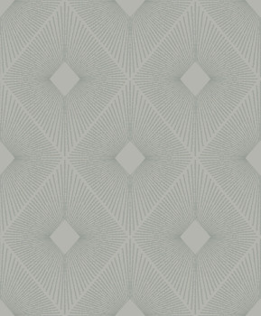 Gray-silver geometric wallpaper, MD7132, Modern Metals, York