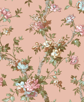 Light pink non-woven floral wallpaper, 84001, Blooming Garden, Cristiana Masi by Parato