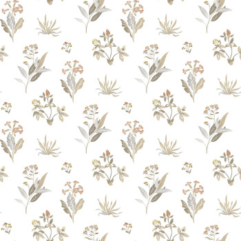 White wallpaper with floral pattern, 84010, Blooming Garden, Cristiana Masi by Parato