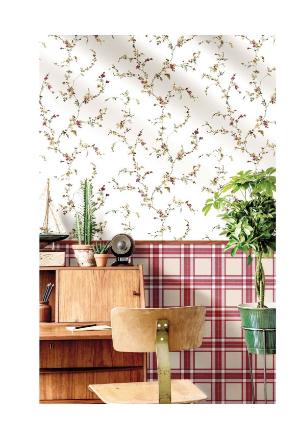 White non-woven floral wallpaper, 84015, Blooming Garden, Cristiana Masi by Parato