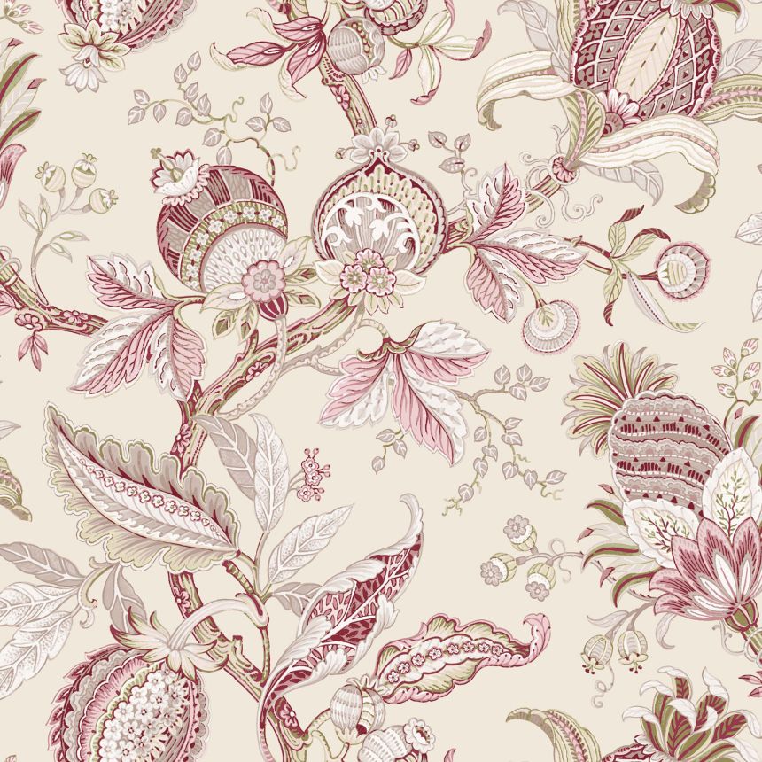 Beige non-woven floral wallpaper, 84038, Blooming Garden, Cristiana Masi by Parato