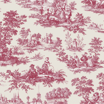 Design wallpaper with a motif of Victorian characters, 84042, Blooming Garden, Cristiana Masi by Parato