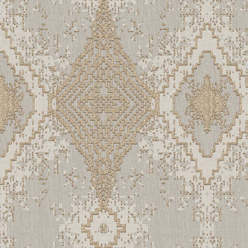 Luxury beige geometric pattern wallpaper, 47724, Eterna, Parato