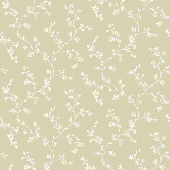 Ocher non-woven floral wallpaper, 12352, Fiori Country, Parato