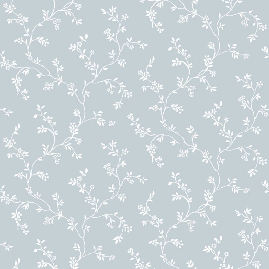 Pale blue non-woven floral wallpaper, 12353, Fiori Country, Paratto