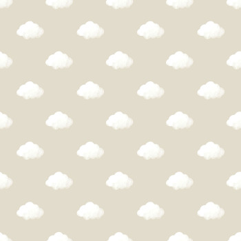 Children's beige wallpaper with clouds, 14832, Happy, Parato