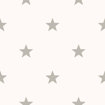 White wallpaper, silver stars, 16646, Friends & Coffee, Cristiana Masi by Parato