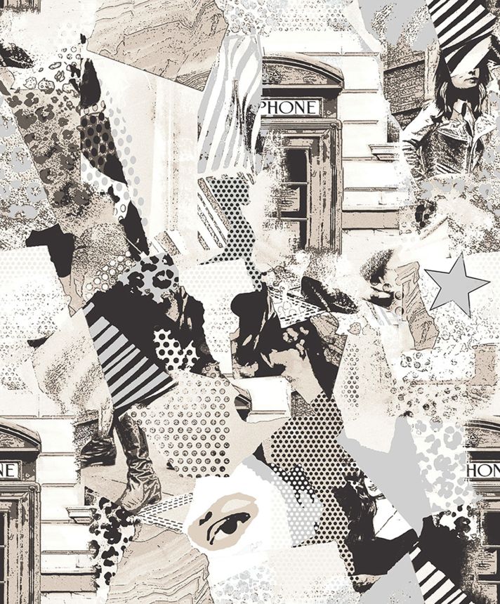 Collage non-woven wallpaper, 16609, Friends & Coffee, Cristiana Masi by Parato