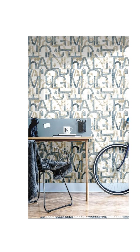 Non-woven wallpaper, letters, 16633, Friends & Coffee, Cristiana Masi by Parato