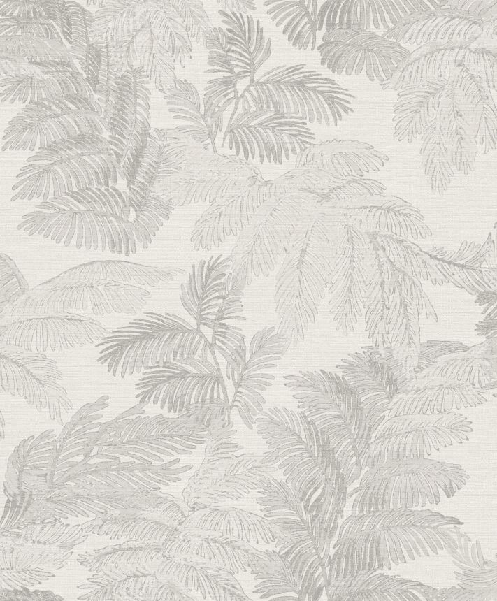 Grey-cream wallpaper with leaves, 28811, Thema, Cristiana Masi by Parato