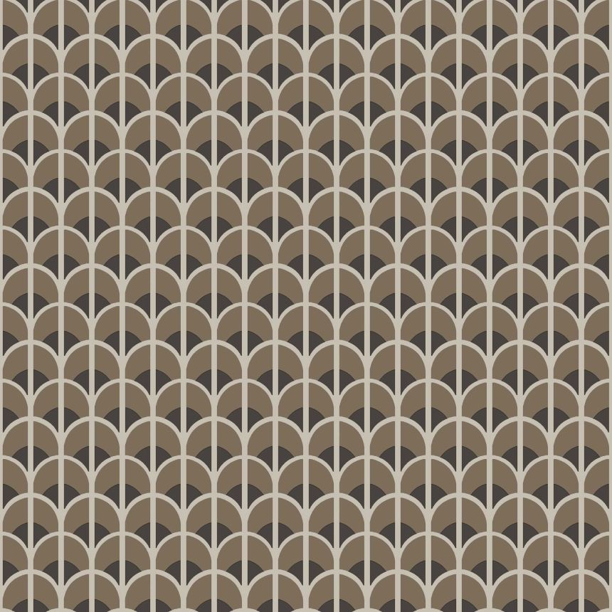 Brown geometric pattern wallpaper, 28867, Thema, Cristiana Masi by Parat